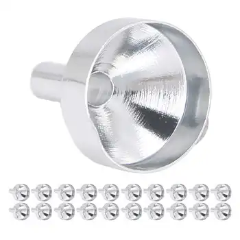 

20PCS Aluminum Funnel Cosmetics Perfume Funnel Separating Mini Funnel Portable Makeup Tools Empty Cosmetic Containers