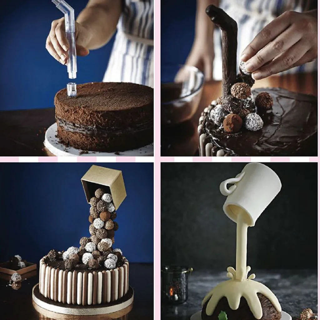  Cake Support Structure Frame Anti Gravity Cake Pouring Kit DIY Cake Baking Tools Cake Making Tool k