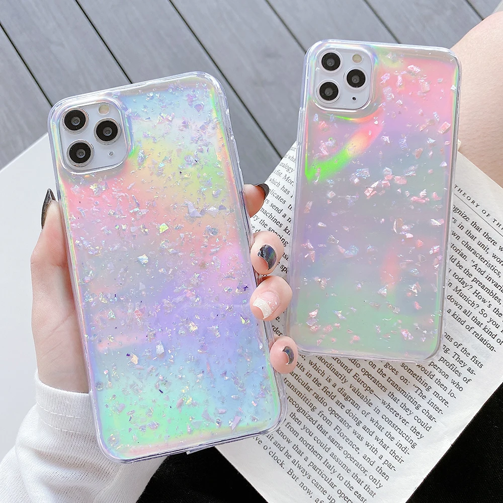Картонный блестящий чехол SUYACS для iPhone 11 Pro Max XR XS 7 8 6S Plus SE 2020 мягкий телефона из