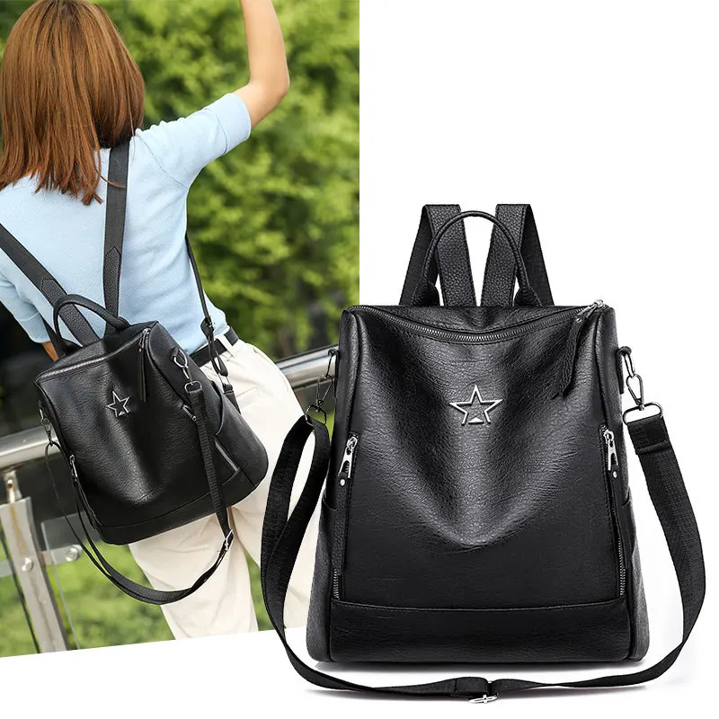 Рюкзак женский стиль Школьный сезон PU ткань большой емкости дорожная сумка школьная сумка поддержка от имени оптовой торговли