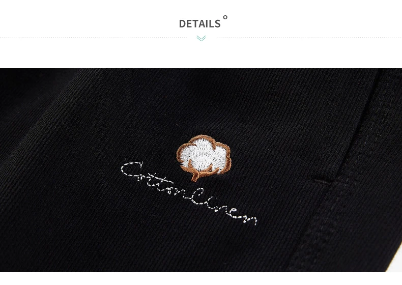 INMAN 2020 Autumn New Arrival Drawstring Elastic Waist Cotton Embroidery Micro-elastic Pencil Trousers