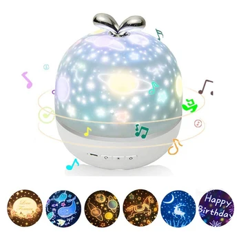 

1W 360 Rotation Starry Sky Night Light Projector with 6 Projection Films Projector Lamp for Kids Bedroom for decorating,holidays