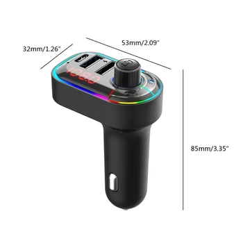

Handsfree Car Kit MP3 Player FM Transmitter Car Autos Dual USB Charger Bluetoot