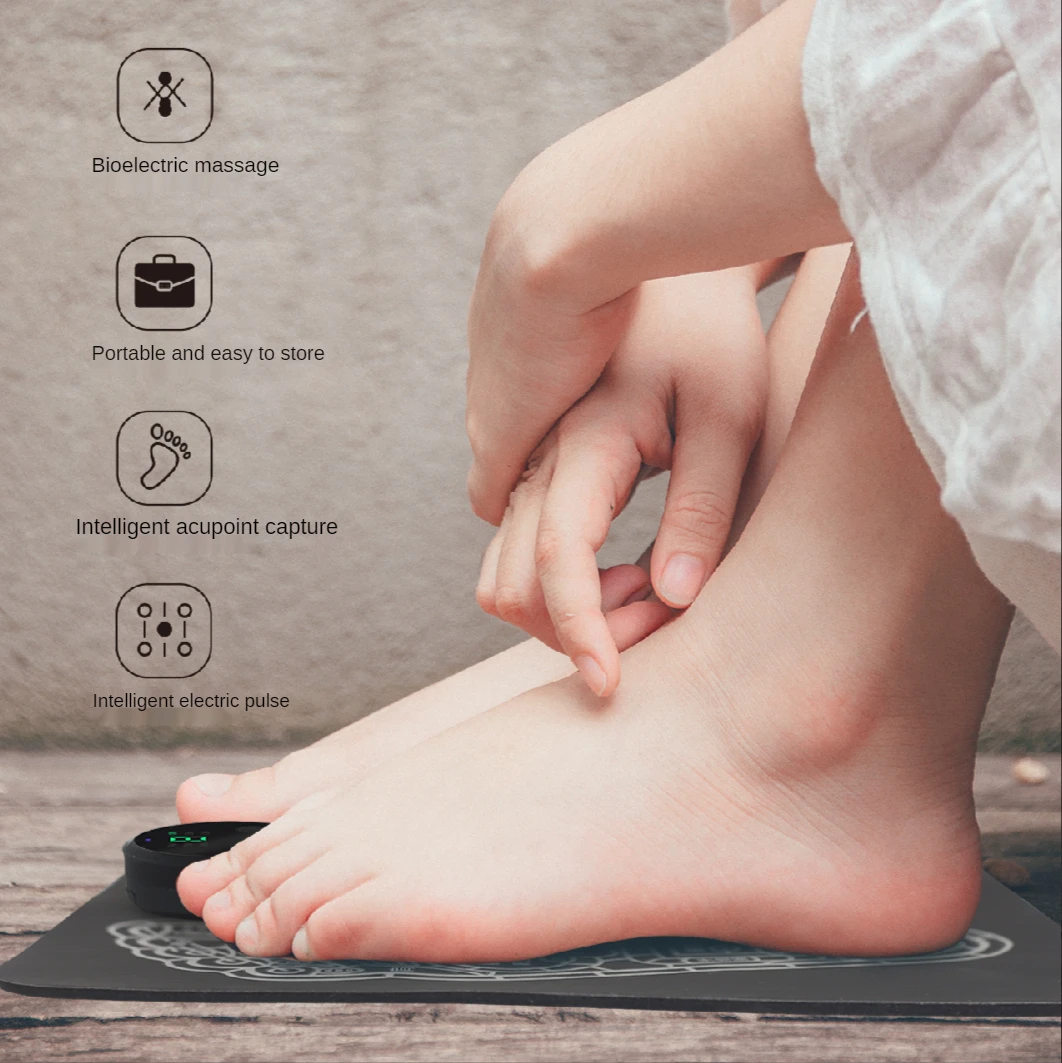 Digital Display Battery EMS Massage Foot Massager Foot Massager Massage Physiotherapy Device Massage Pad Foot Therapy Machine - Image 4