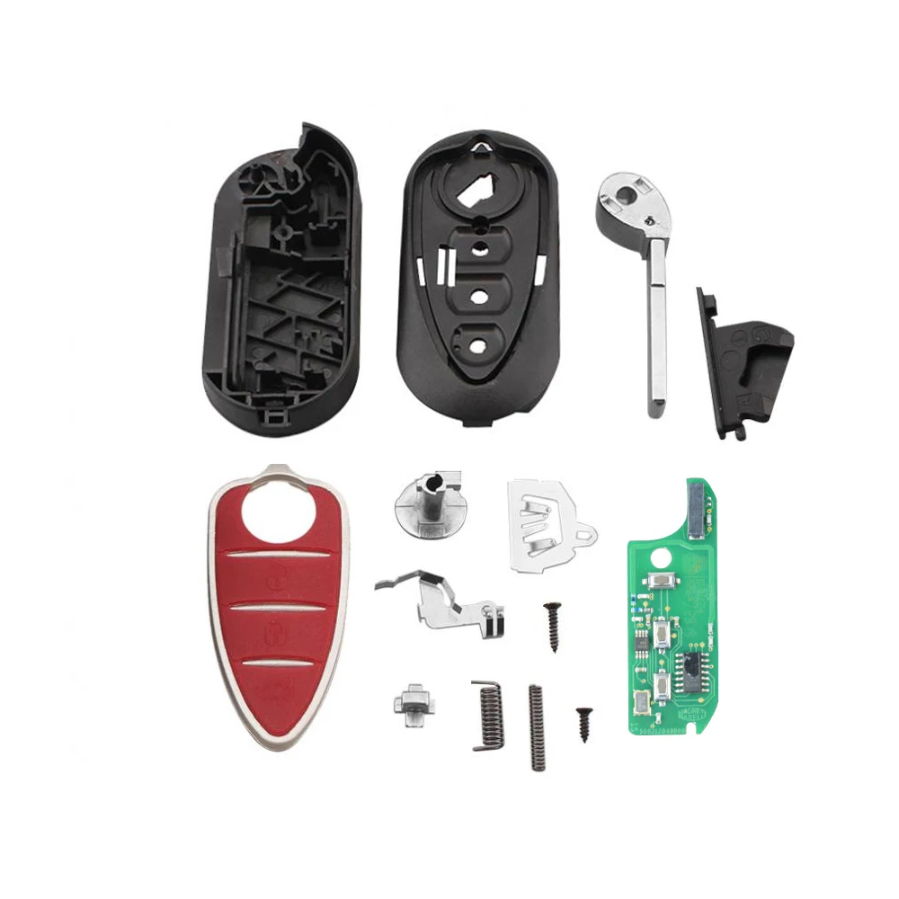 OKEYTECH REMOTE CAR KEY FOR ALFA ROMEO 147 156 166 GT 433MHZ PCF7946 CHIP ASK MARELLI BSI SMART REPLACE KEY UNCUT BLADE FOR ALF