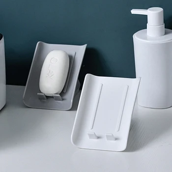 

Bathroom Multifunctional Plastic Soap Box Shelf Creative Vertical Geometric Soap Rack Bathroom Non-Slip Drain Soap Box