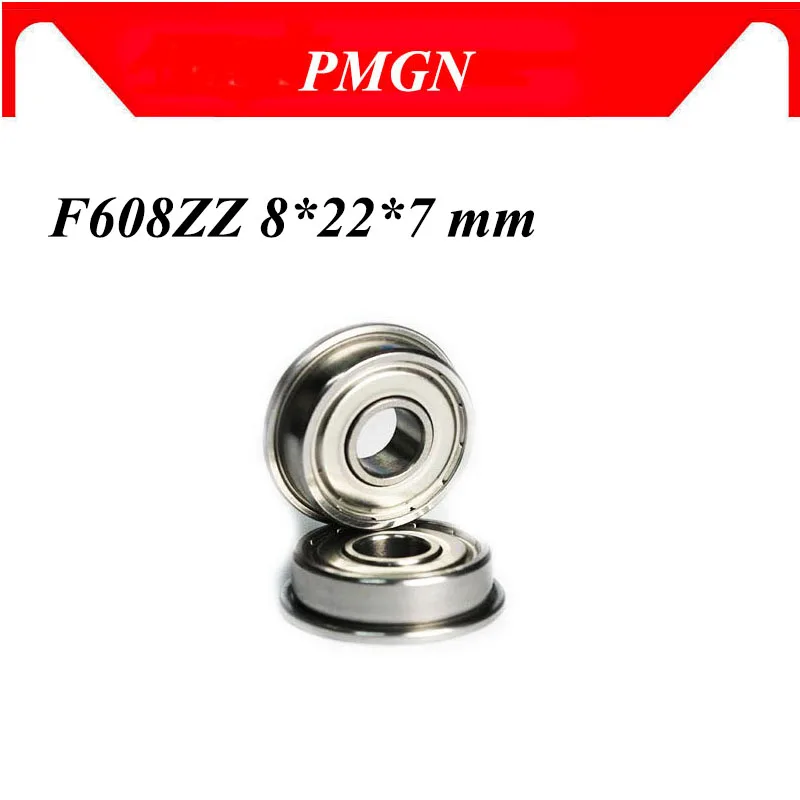 High quality 5pcs ABEC-5 F608ZZ F608 ZZ F608 8*22*7 mm 8x22x7 mm Metal Double Shielded flanged Bearing Ball Bearing afbeelding