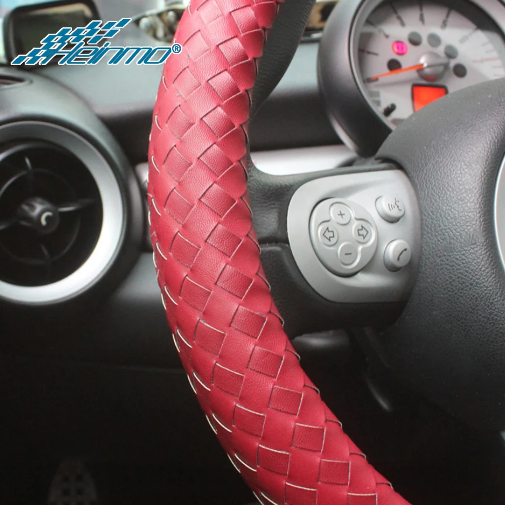 Универсальный для MINI Cooper серии F/R для MINI Cooper R60 F60 R56 F56 F54 R55 Воздухопроницаемый переплетенный чехол на руль аксессуары