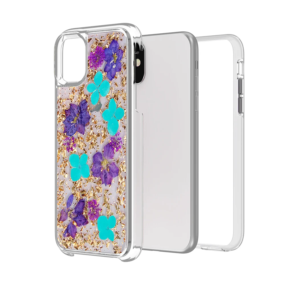 Чехол для iPhone 6 6s 7 8 Plus 10 X XS XR Max украшения блестки Стразы Золотая фольга блестки Прозрачный Силикон ТПЭ чехол для телефона PH06