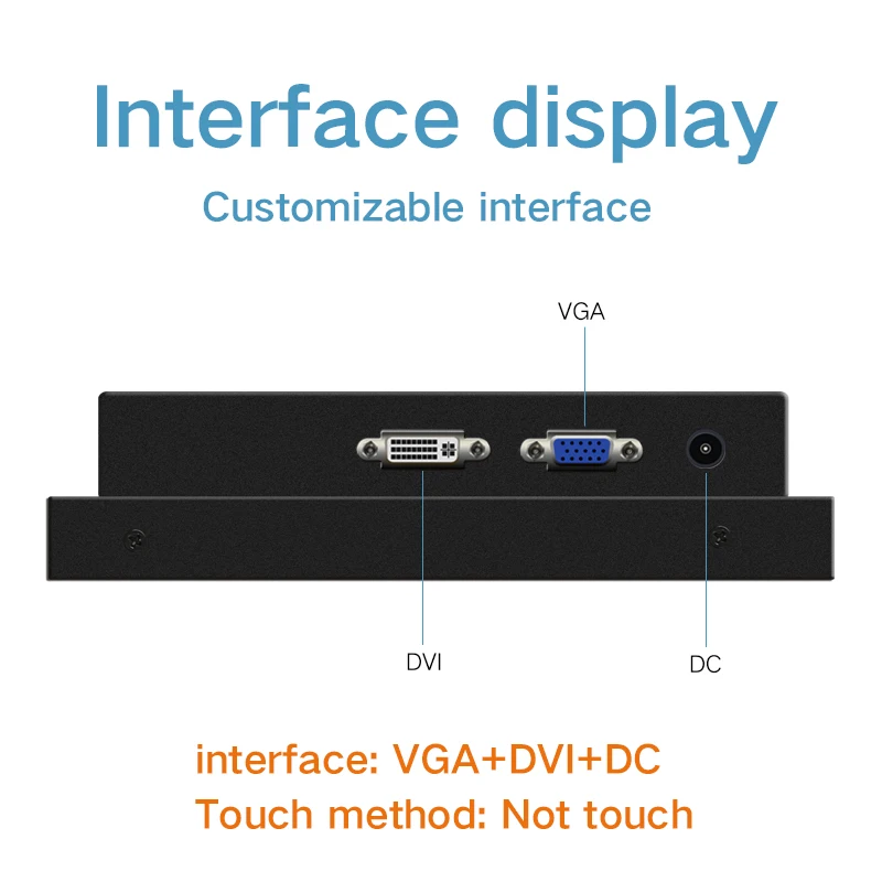 Ips экран 12 ''/12,1 дюймов монитор не сенсорный экран промышленный Дисплей VGA/HDMI/tv/AV/DVI 1280*800 - Цвет: VGA DVI 1280