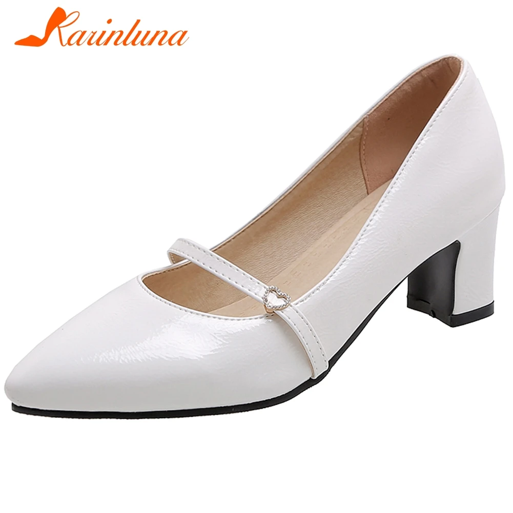 

KARINLUNA Plus Size 32-48 New Ladies Office Pumps Fashion Pointed Toe Spring Autumn Pumps Women Thick High Heels Shoes Woman