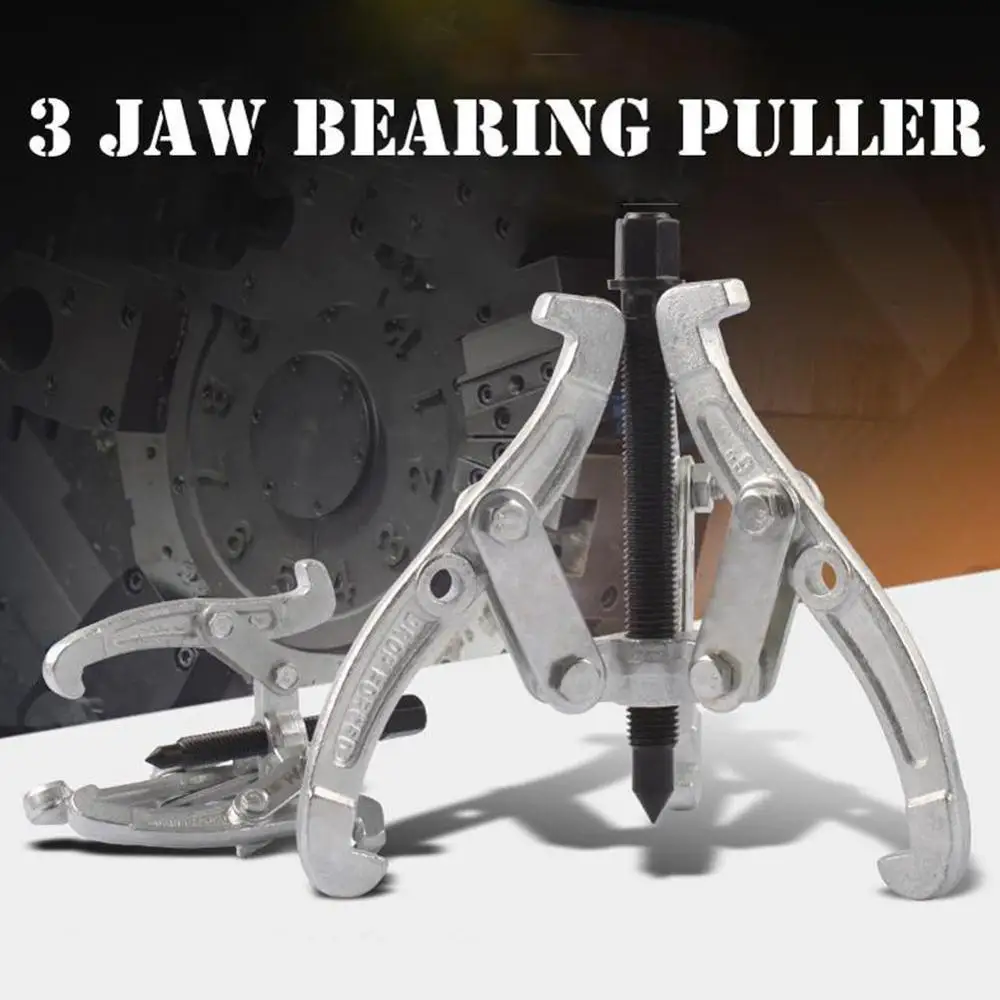 3 Jaw Reversible Puller Gear Sprocket Bearing Pulley Extractor Tool Metal Auto 