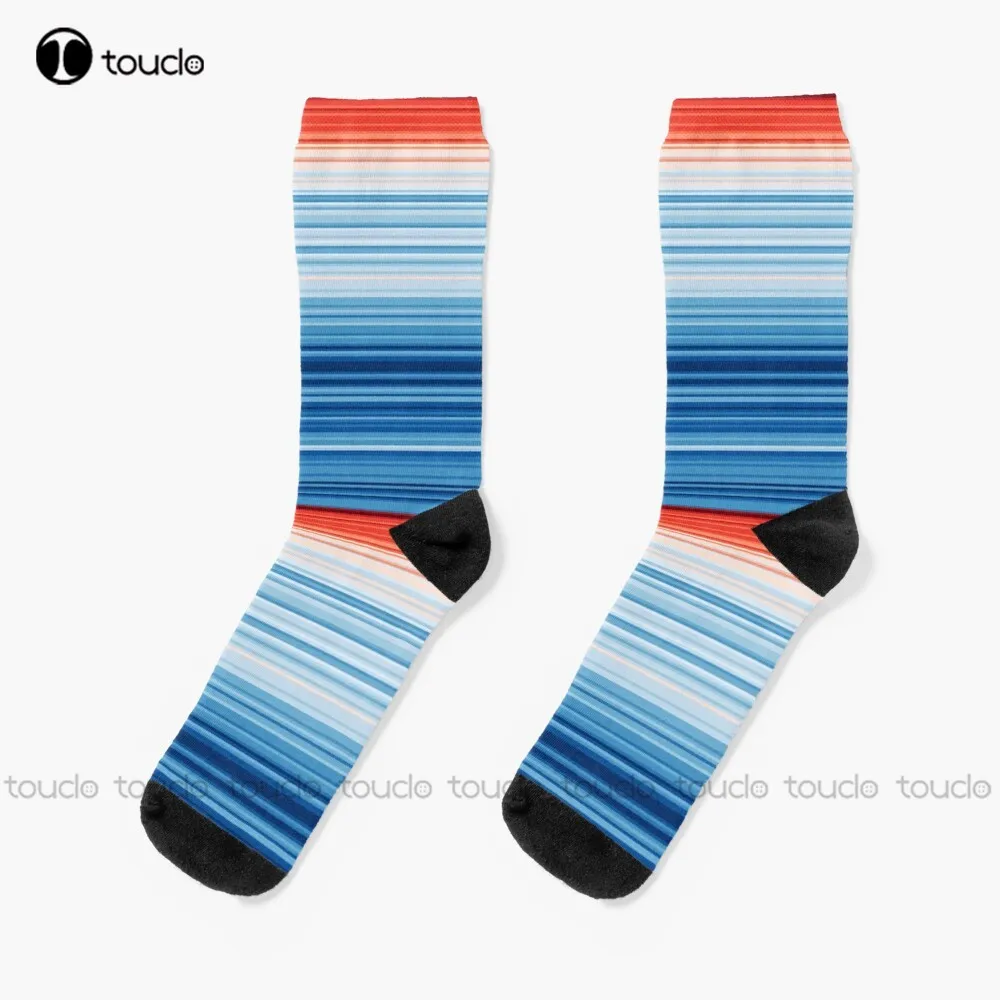 

Warming Stripes Socks Men'S Socks Christmas New Year Gift 360° Digital Print Personalized Custom Unisex Adult Teen Youth Socks