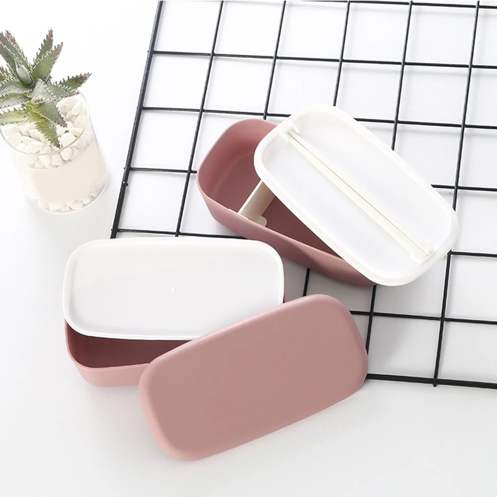 С столовыми приборами многоразовые Bento Box для хранения еды изолированные съемные дети взрослые двухслойные микроволновая печь работа Ланч школа