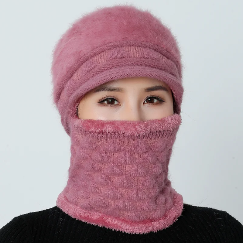 Skullies Beanies женский шарф зимние трикотажные изделия шапки для женщин Женская шерстяная круглая шапочка Балаклава однотонная маска шапка шапочка шапка для мамы