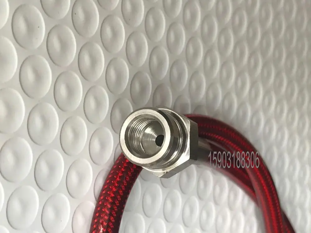 AN3 натуральная нержавеющая оплетка PU покрытая 1/" PTFE Центральная трубка с 45 градусов банджо фитинг и шестигранное соединение