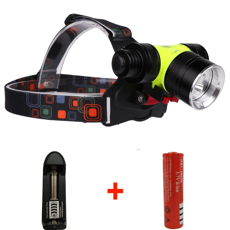 Litwod Z40D802 светодиодный налобный фонарь для дайвинга CREE XM-L T6 18650 Головной фонарь для аккумулятора подводный налобный фонарь белый и теплый цвет света - Испускаемый цвет: Option B