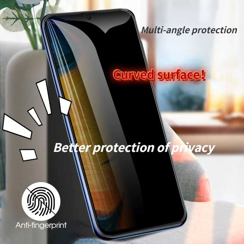 Защитная антишпионская пленка из закаленного стекла для Samsung Galaxy S8 S9 S10 S20 S21 Plus Note 8