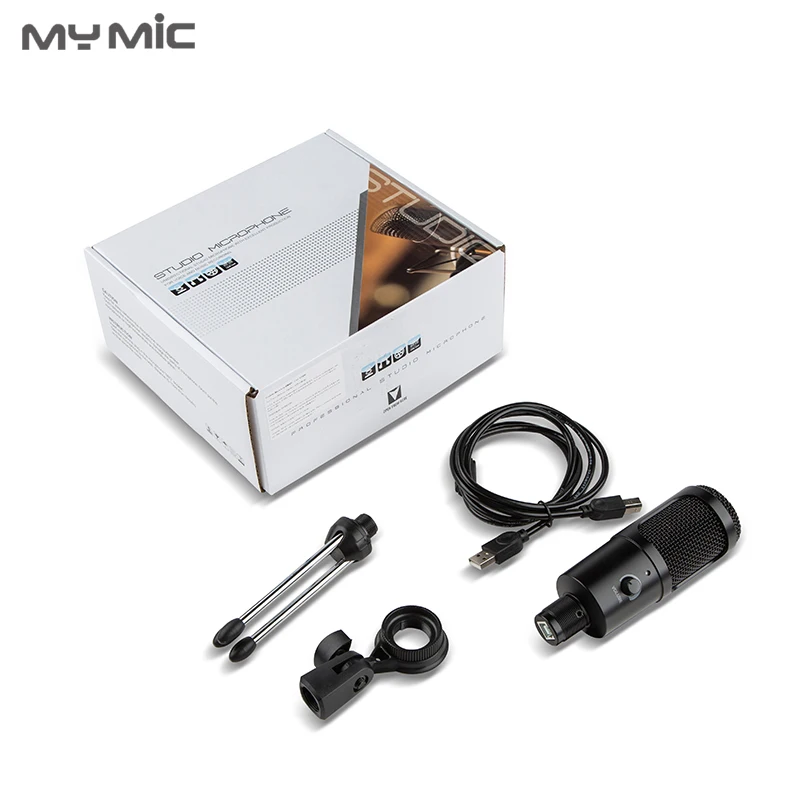 My Mic BM009U конденсаторный микрофон Студийный USB микрофон Профессиональный с подставкой для компьютерных игр прямая трансляция