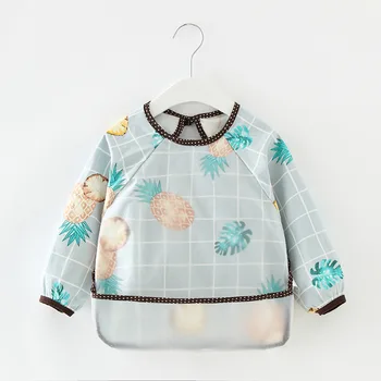 

3pcs Cute Baby Bibs Toddler Baberos Bavoir Waterproof Long Sleeve Apron Cartoon Animals Children Feeding Smock Bib Baby Stuff