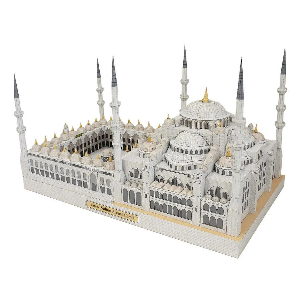 

Turkey Blue Mosque Paper Model Name Architecture Model Handmade DIY Homework Lovers Gift