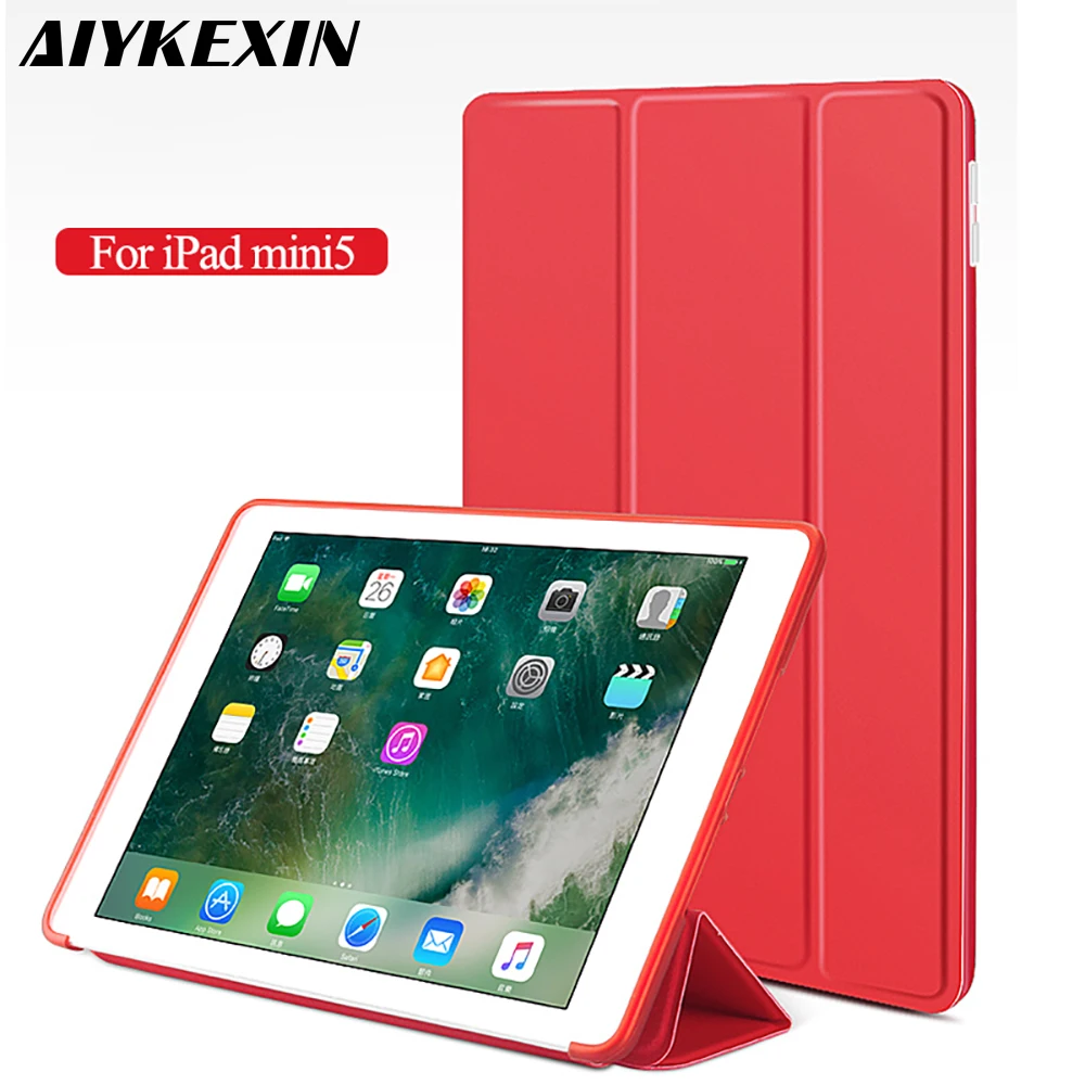 Чехол для iPad Mini 5 2019 A2124 A2133 мягкий чехол из ТПУ подставка тройного сложения