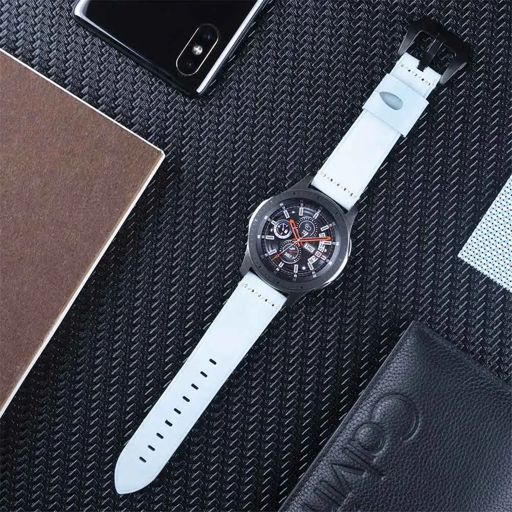 Универсальный 22 мм сменный ремешок для samsung Galaxy Watch 46 мм ремешок для часов из искусственной кожи быстросъемный ремешок для часов