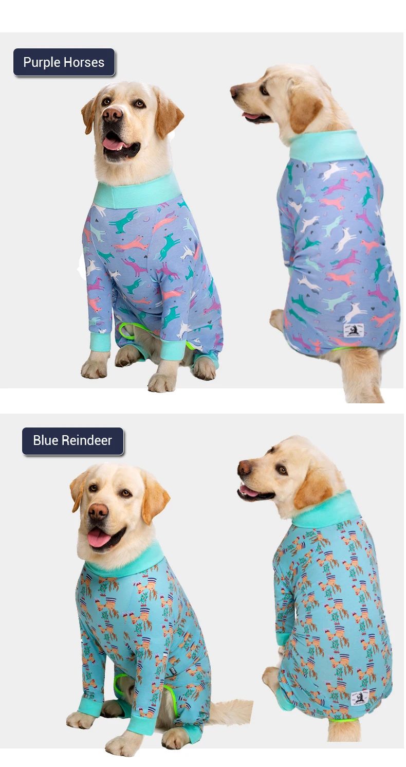 Cão roupas pijamas para médio grande cães