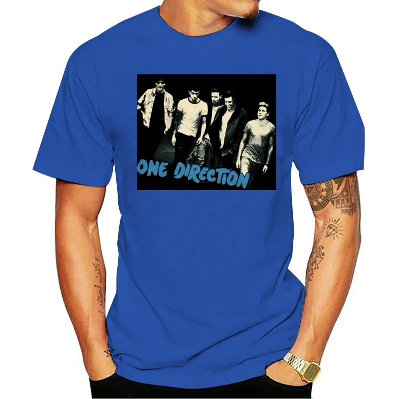 One Direction camiseta con imagen de banda de medio tono para adulto, camiseta oficial algodón de manga corta con cuello redondo|Camisetas| - AliExpress