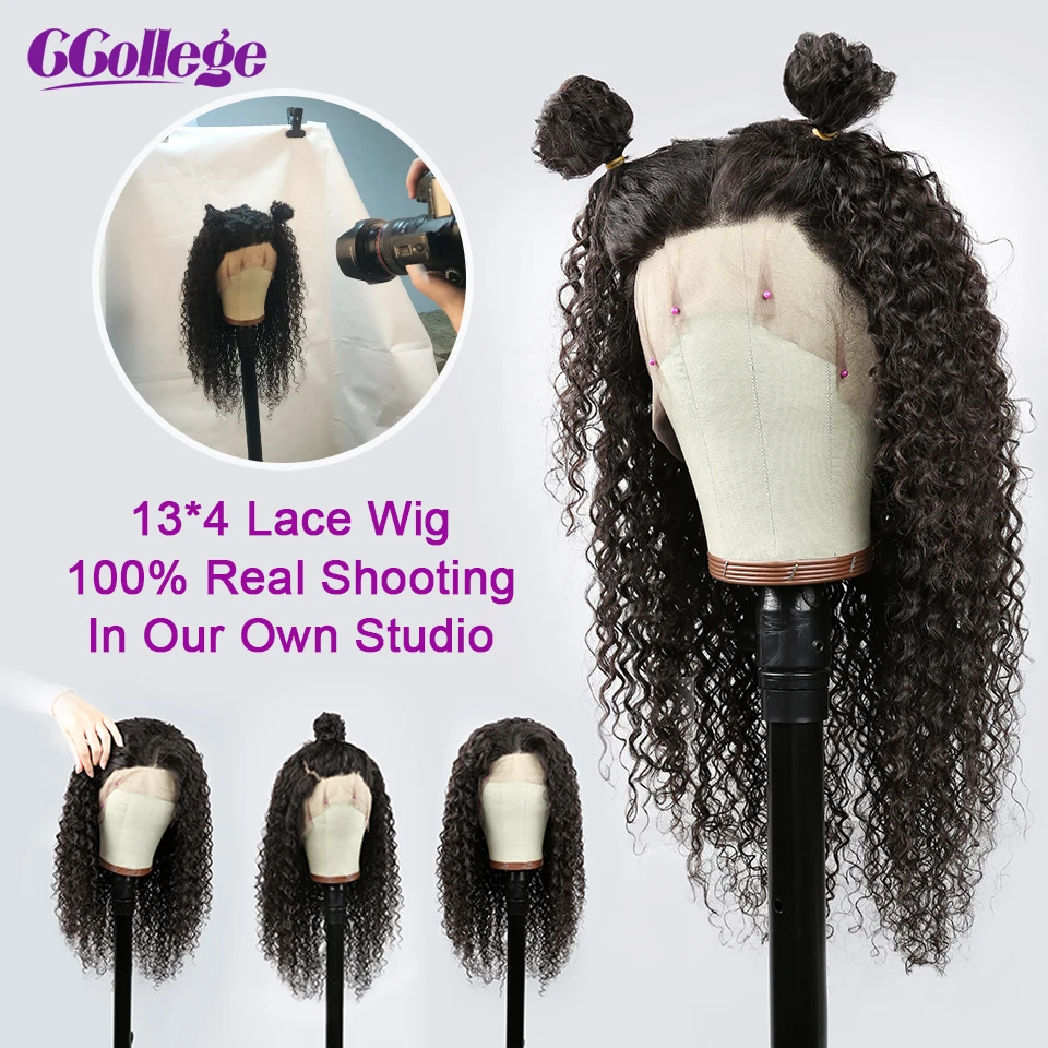 13x4 Lace Front Human Hair Wigs Pre Plucked Natural Hairline Brazilian Curly Human Hair Wigs For Black Women Non Remy Hair Wig