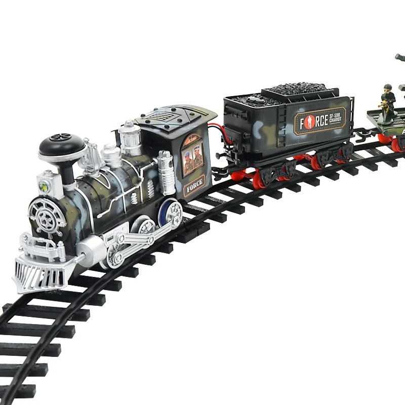

Hot RC Conveyance Rail Car Electric Steam Smoke Track Train Simulation Model Rechargeable Set Model Toy for Toy