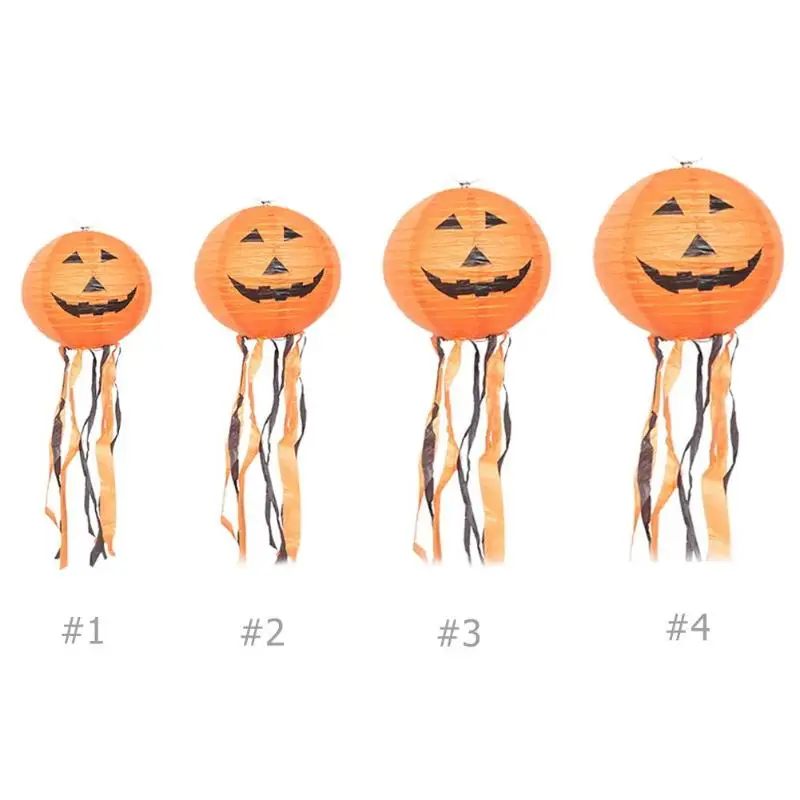 DIY Hanging Pumpkin Paper Lantern Light Horror Lantern for Halloween Props Ghost Festivals Bar KTV Ghost Festival Ornaments