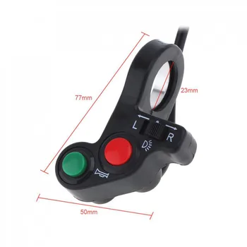 

Multi-function Motorcycle Offroad Horn Turn Signal On/Off Light Switch 12V black
