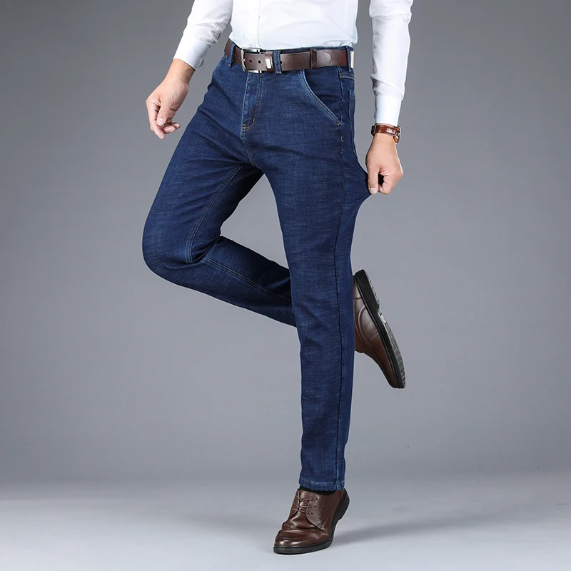 Xuansheng плюс вельветовые джинсы Черные новые классические Брендовые прямые Стрейчевые флисовые теплые широкие брюки длинные штаны уличные джинсы