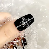 Breloques en alliage de métal pour nail art, accessoires de bijoux rétro, or, argent, équation d'abeille, rivet, fournitures de décorations, 100 pièces, N64.Accesorios 6