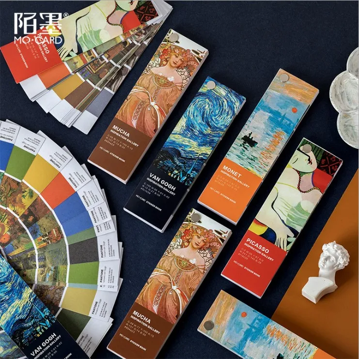40 шт./лот Ван Гог звездное небо Набор цветных наклеек для карт наклейки