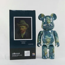 

High Version Bearbricklys 400% 28cm Van Go Beads Pvc Action Figures Blocks Bear Doll Decoration Models Toys Christmas Gifts