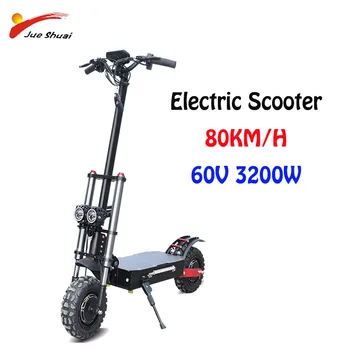 

11inch 60V 3200W Off Road Electric scooters Trotinette Electrique Adulte Scooter E bikes free shipping long distance monopattino
