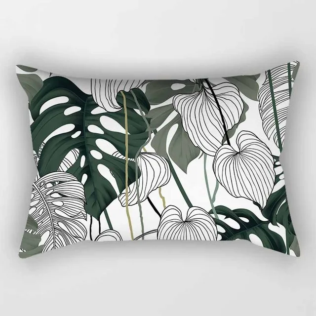 Тропический красивый цветочный растительный дорожный спальный чехол для подушки, прямоугольная наволочка для подушки, декоративная наволочка 30*50 см