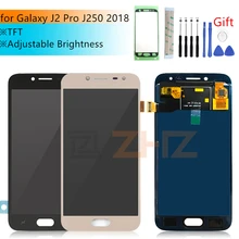 TFT для samsung Galaxy j2 pro lcd J250f J250m кодирующий преобразователь сенсорного экрана в сборе настраиваемая яркость j250 дисплей запасные части