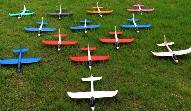 

19/48cm Foam Plane Throwing Glider Toy Airplane Inertial Foam EPP Flying Toy Plane Model Outdoor Sports Planes toys for children