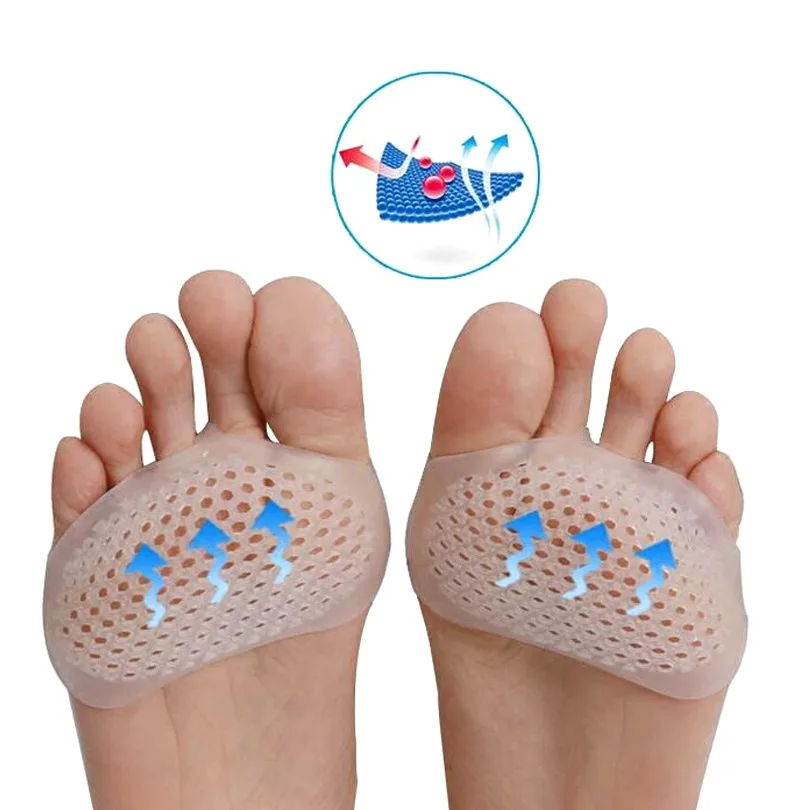 1Pair=2Pcs Toe Separator Orthopedic Products Soft Silicone Non-slip Pedicure Pad Hallux Valgus Metatarsal Corrector Plantar