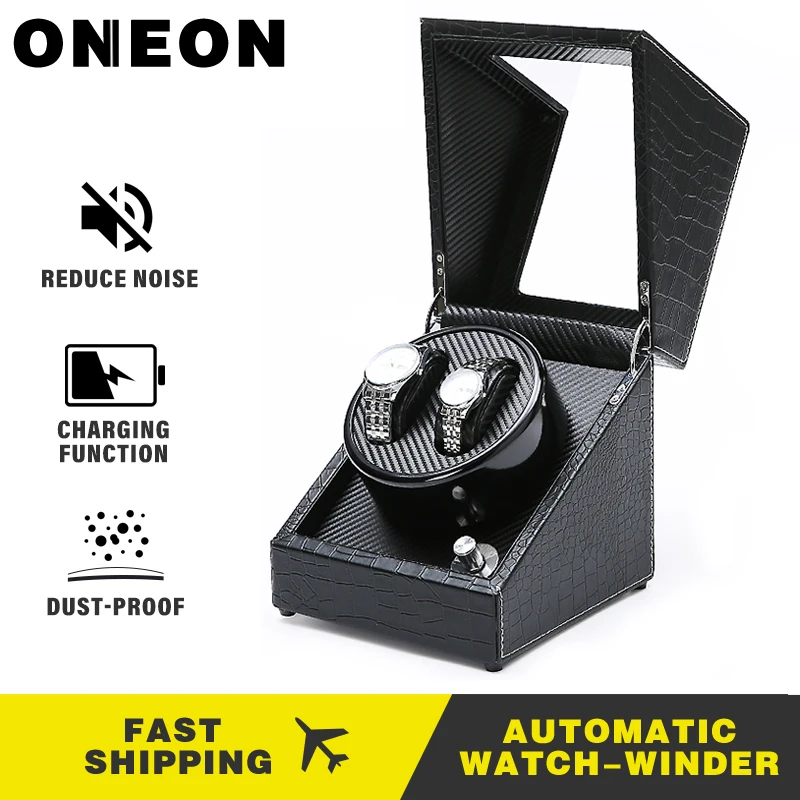 ONEON Новая автоматическая коробка для намотки часов два ротора механический