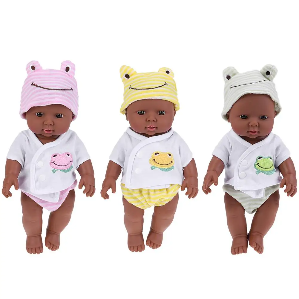 12''30Cm Newborn Reborn African Doll Baby Simulation Soft Vinyl Children Cheaplifelike Toys Christmas Birthday Gifts