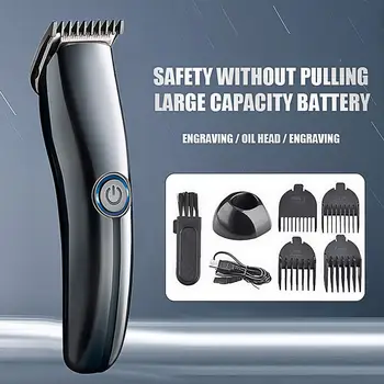 

USB Rechargable Hair Clipper Powerful Cutting Machine Beard Barber Hair Electric Shaver Beard Nose Ear Shaver Hair Trimmer Tool