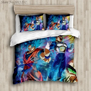 

DRAGON BALL Z 3D bed linen Son Goku Vegeta Duvet Covers Pillowcases bed set comforter bedding sets bedclothes bed linens 05