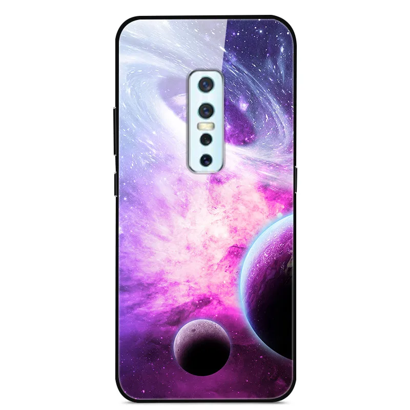 ДЛЯ Vivo V17 Pro Чехол закаленное стекло планета Космос крышка стеклянная задняя крышка для Vivo V17 Pro Coque оболочка для Vivo V17Pro V17 Pro
