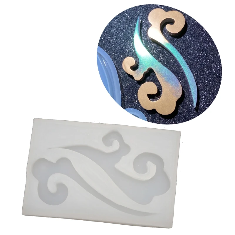 

Auspicious Clouds Resin Mold Cloud Shape Epoxy Resin Silicone Molds Art Crafts 83XF
