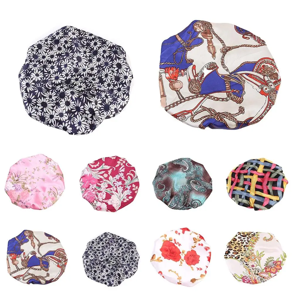 

Sleeping Cap Twist Extra Large Long Hair Care Satin Hat Chemotherapy Cap Simulation Silk Turban Hat Head Wrap Protective Cover
