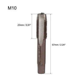 

uxcell Metric Hand Tap M10 Thread 1.25 Pitch 3 Straight Flutes H2 Alloy Tool Steel 2 Pairs